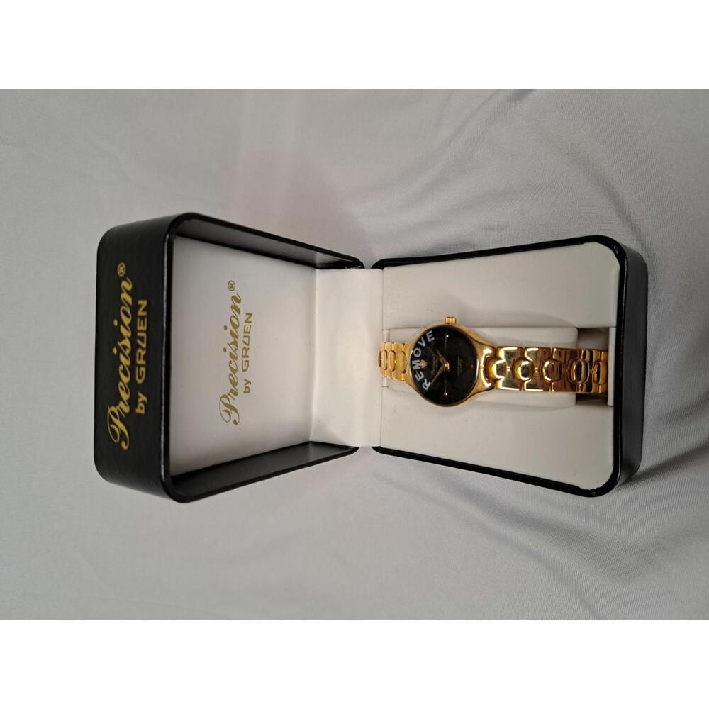 ​UNWORN Precision by Gruen Ladies Diamond Watch GP3060-NOS Full Set- New Battery